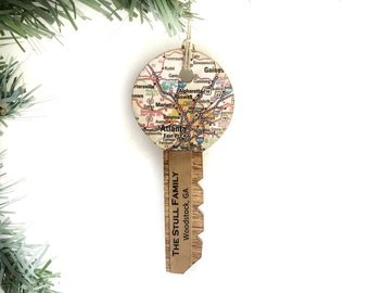 Personalized New Home Housewarming Gift, Unique Real Estate Closing, Key Ornament, First New Home Christmas Ornament, Realtor Closing Gifts