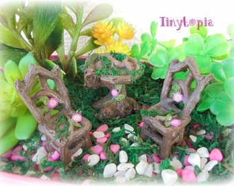 Fairy Garden Twig Table & Chair Setting