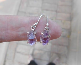Amytheist Herkimer Diamond Earrings