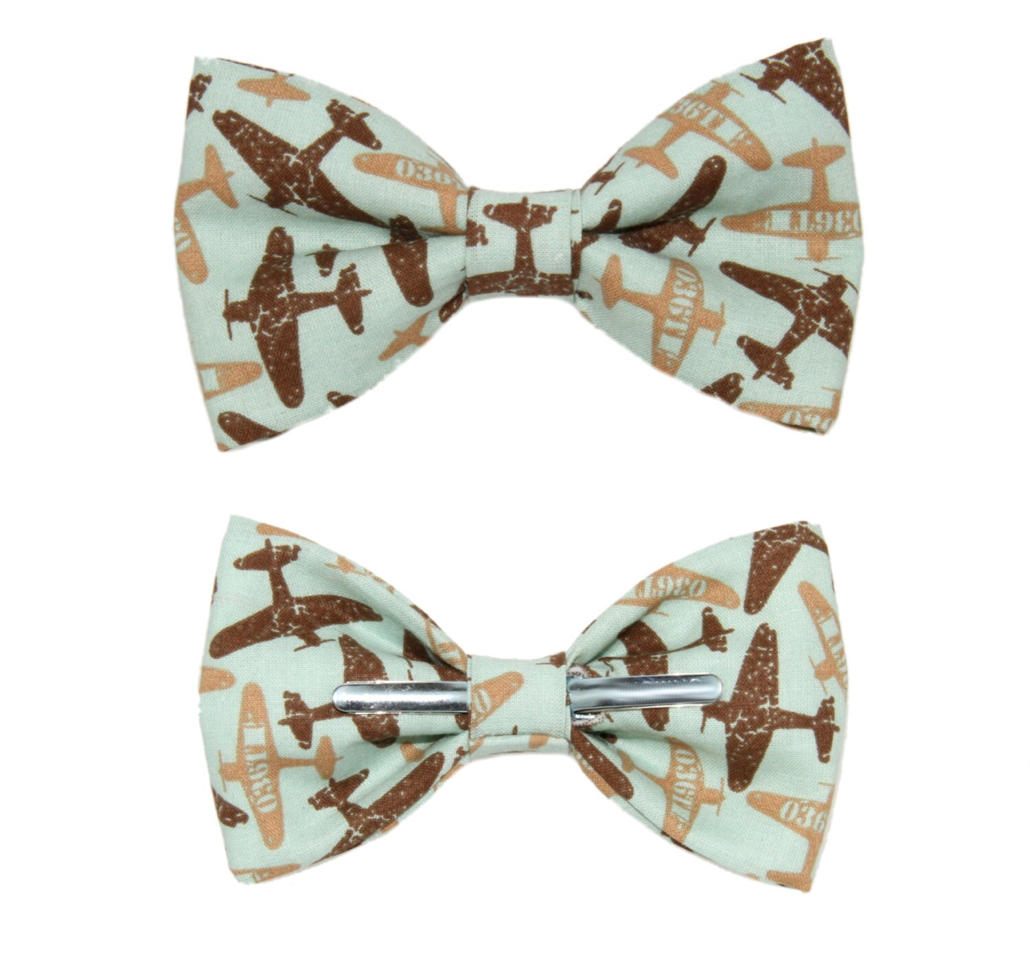 Airplanes Clip-On Cotton Bow Tie Bowtie Choice of Men's