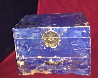 Rustic Hand Painted Trinket Box