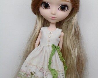 Green Spring dress for pullip blythe azone momoko obitsu and similar dolls
