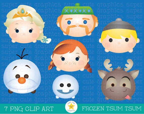 Frozen Tsum tsum clipart tsum tsum graphics intstant