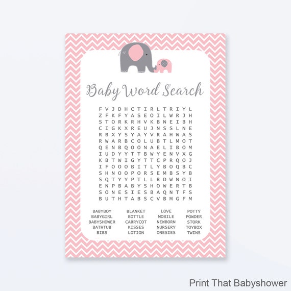 baby shower word