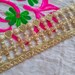 White Moti Embedded Beaded Trims Indian Laces Trim by the Yard Saree Border Ribbon , Gold Kundan Lace Stone Work Border NFT400