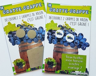 Grape light scratch card wedding