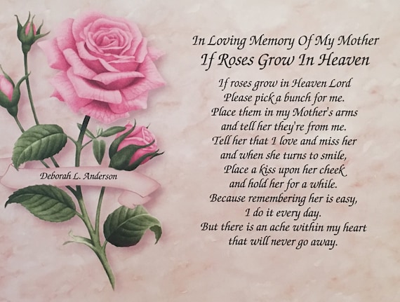In Memory of Mother Sympathy Gifts Memorial Day Gifts