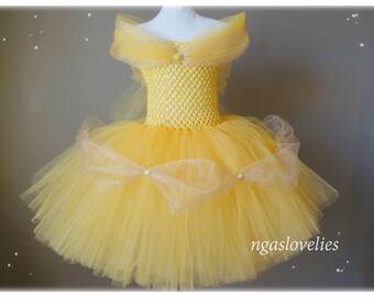 FAST SHIPPING - Disney Inspired Belle Dress -Beauty and the beast - Princess Dress - Tutu Dress - Costume Dress - Halloween