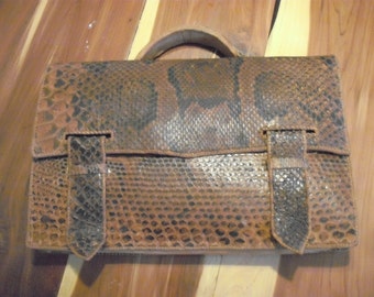 Vintage Snakeskin Brief- lap top case