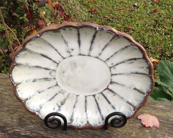 Large Oval Bowl Stoneware Pottery Bowl