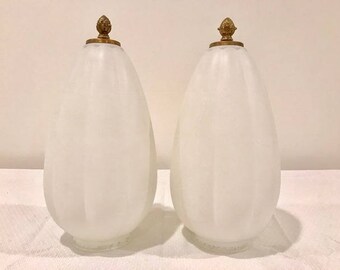 Vintage Frosted Glass Pendants