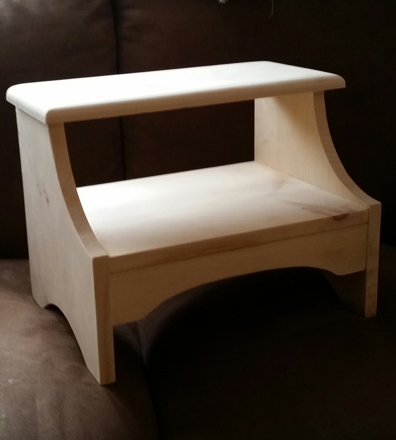 Handmade wooden step stool