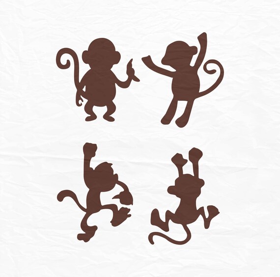 Download Monkey SVG Monkey Silhouette Monkey Monogram SVG SVG Files