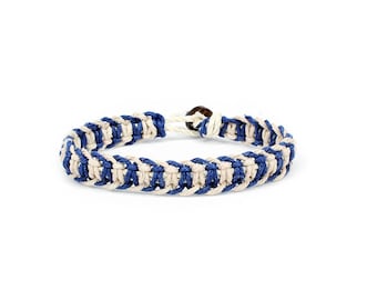 Mens Bracelet, Thick Bracelet, Hemp Bracelet, Dark Blue Bracelet