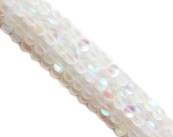 Litmus Quartz Clear Matte, 10mm, 1 strand