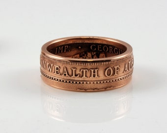 Australian Penny Coin Ring