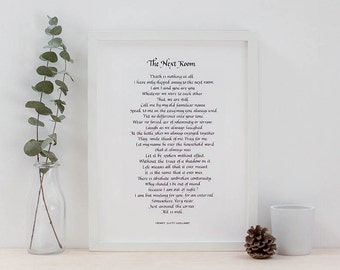 Personalised Memorial Gift, Sympathy Gift, Bereavement Gifts, The Next Room, Calligraphy, Personalized, Pet Memorial, Bereavement gift