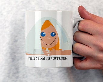 First Holy Communion Mug Gift First Communion Gift Holy Communion Gift 1st Communion Personalised Gift for Girls Baptism Gift from Godmother