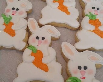 Easter Bunny in the carrot patch cookie