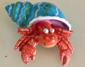 Set of 3 hermit crab figurines