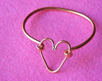 Copper Wire Heart Bracelet