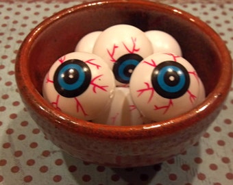 2 Blue Plastic eyeball Halloween Altered Art Supplies Mixed Media supplies Doll Parts body parts