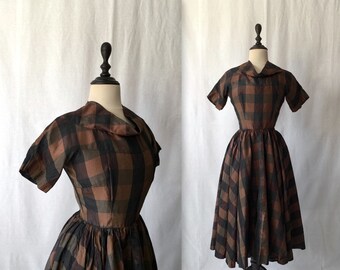 1950s Anne Fogarty taffeta dress