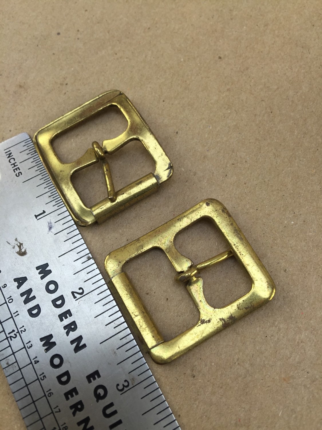 Small vintage brass belt buckle horse bridle buckle vintage horse tack buckle old metal