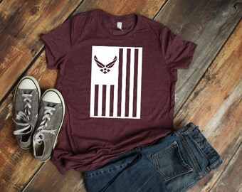 Air Force Flag Tee | Air Force Shirt | Air Force Apparel | Air Force Tee | Air Force Tank | Air Force Flag | Military Tee