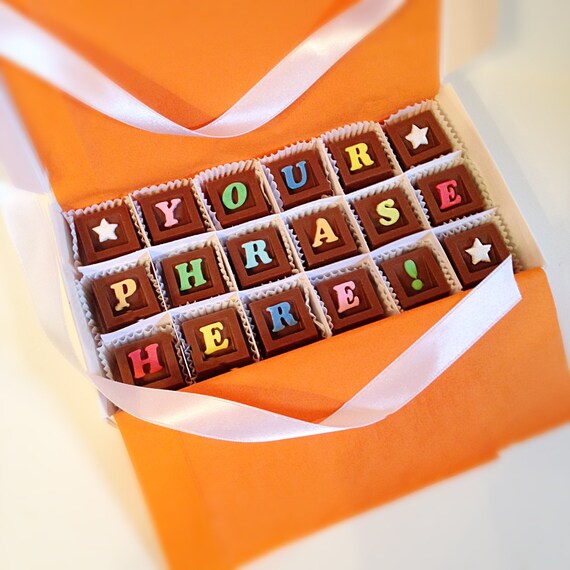 Message in Chocolate Personalized Candy Gift Unique Gift