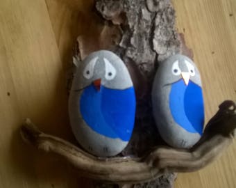 wall hanging owls blue pebbles on serial number & certificate