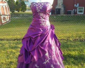 Purple Ball Gown Prom Dress