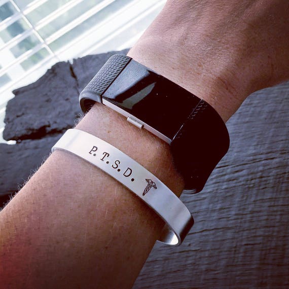 PTSD Medical Alert Cuff Bracelet PTSD Jewelry PTSD