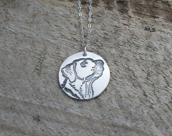 Labrador Retriever fine silver pendant