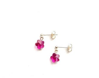Silver-plated brass earrings