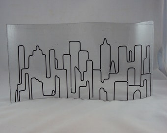 Glass Cityscape Sculpture