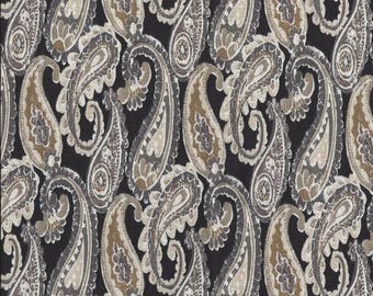 Appaloosa Onyx Paisley Cotton Fabric by the half yard