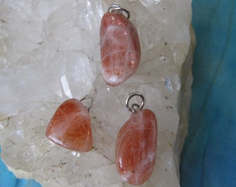 Sunstone Pendant, Sunstone Crystal Pendant, Sunstone Tumbled Pendant, Sunstone, Sunstone Jewelry, Sunstone Charm, Sunstone Crystal
