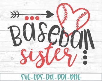 Download Baseball sister svg | Etsy