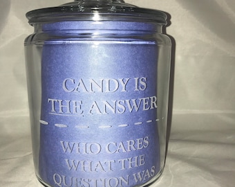 Personalized Candy Jar with lid! Add your logo! Add your custom text! These are great for any office or home! Cute Custom Cookie Jar!