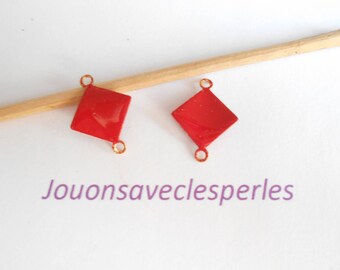 4 sequins red enameled bi