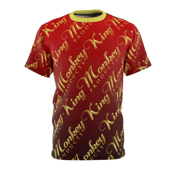 King Monkey Products 100% Polyester Unisex T-Shirt Champagne Red