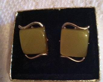 CORO Lucite Clip On Earrings
