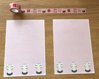 Pink Cup Snail Mail Pen Pal Writing Paper