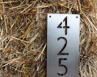 Metal Vertical Home Address Sign | Personalized House Number Plaque | Address Plaque | Mailbox Sign | Metal House Numbers |Number Plaque
