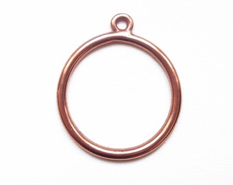 Copper charm ring 35 mm