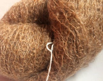 1 giant hank of loopy mohair yarn destash