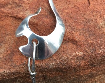 Large cuff bracelet in sterling