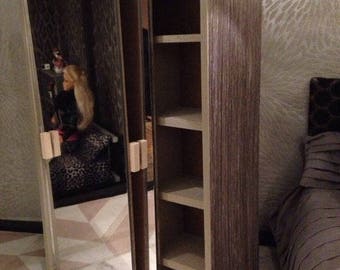 1/66 scale barbie doll size wardrobe/cabinet for dolls...