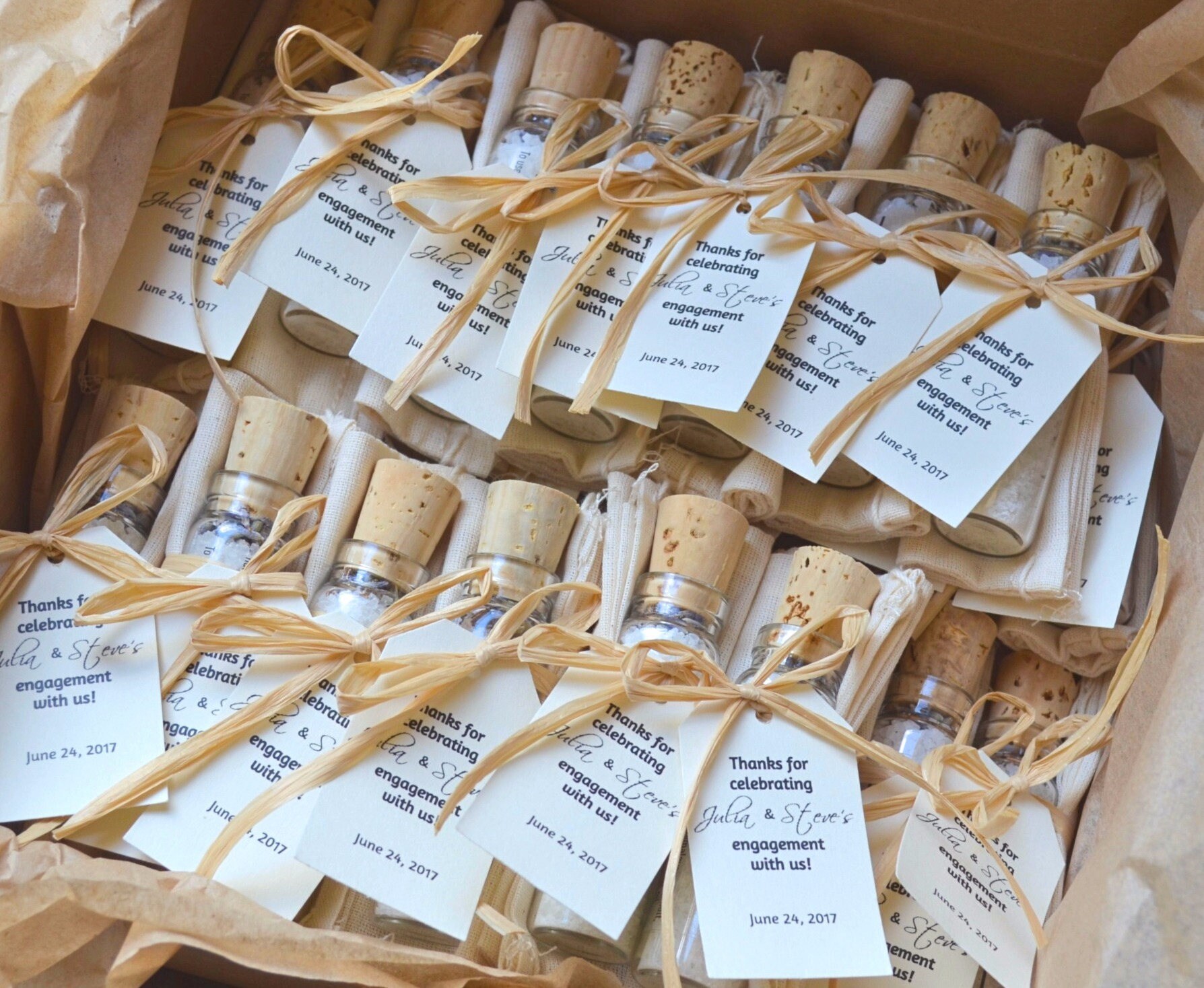 BATH SALT FAVORS Bath Salt Bridal Shower Favors Wedding